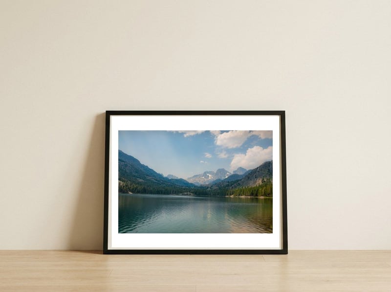 Shadow Lake — framed, leaning against the wall