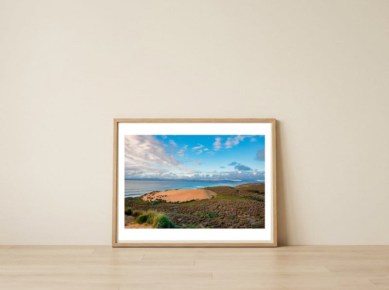 Coastal Sand Dune — framed, leaning against the wall