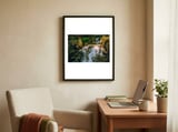 Baker Waterfall - Long Exposure framed in a focused room thumbnail
