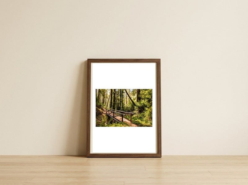 Ewoldsen Trail Bridge  — framed, leaning against the wall