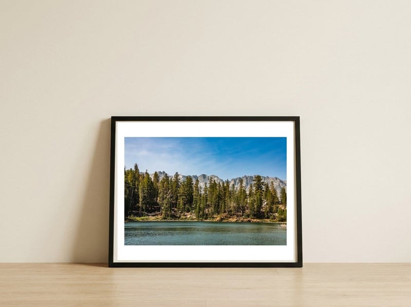 Heart Lake — framed, leaning against the wall