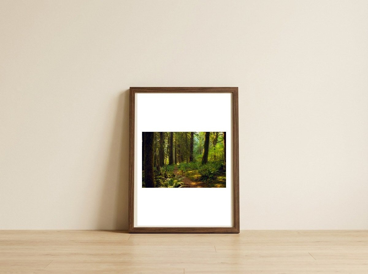 Old Growth Forest — framed, leaning against the wall
