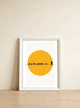 Birds Family — framed, leaning against the wall thumbnail