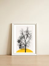 Dark Feather Tree — framed, leaning against the wall thumbnail