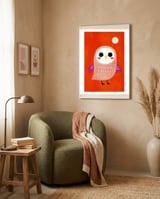 Little Owl framed in a tender room thumbnail