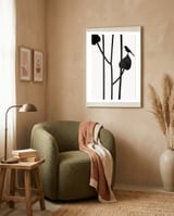 The Bird Noir framed in a tender room thumbnail