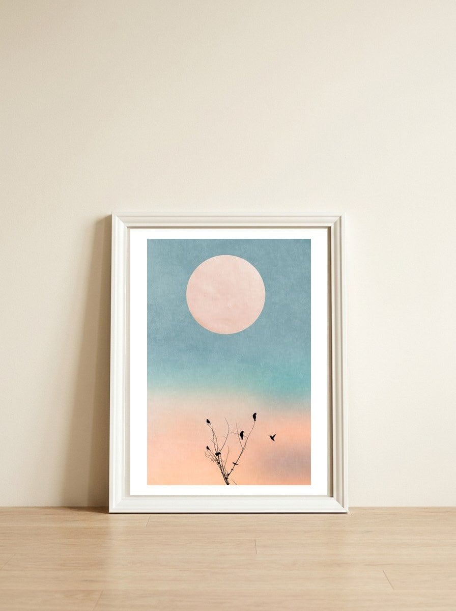 Waking Up Warm — framed, leaning against the wall