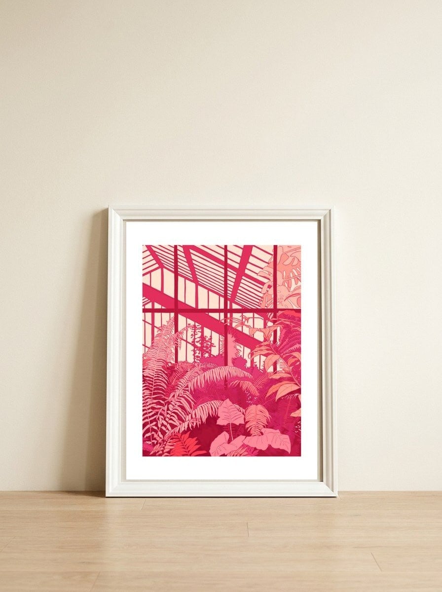 Dramatic — framed, leaning against the wall