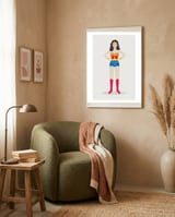 Superheroine framed in a tender room thumbnail