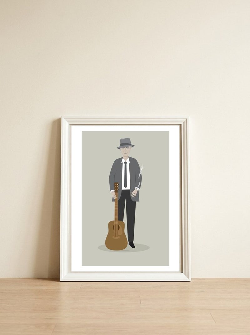 Leonard  — framed, leaning against the wall