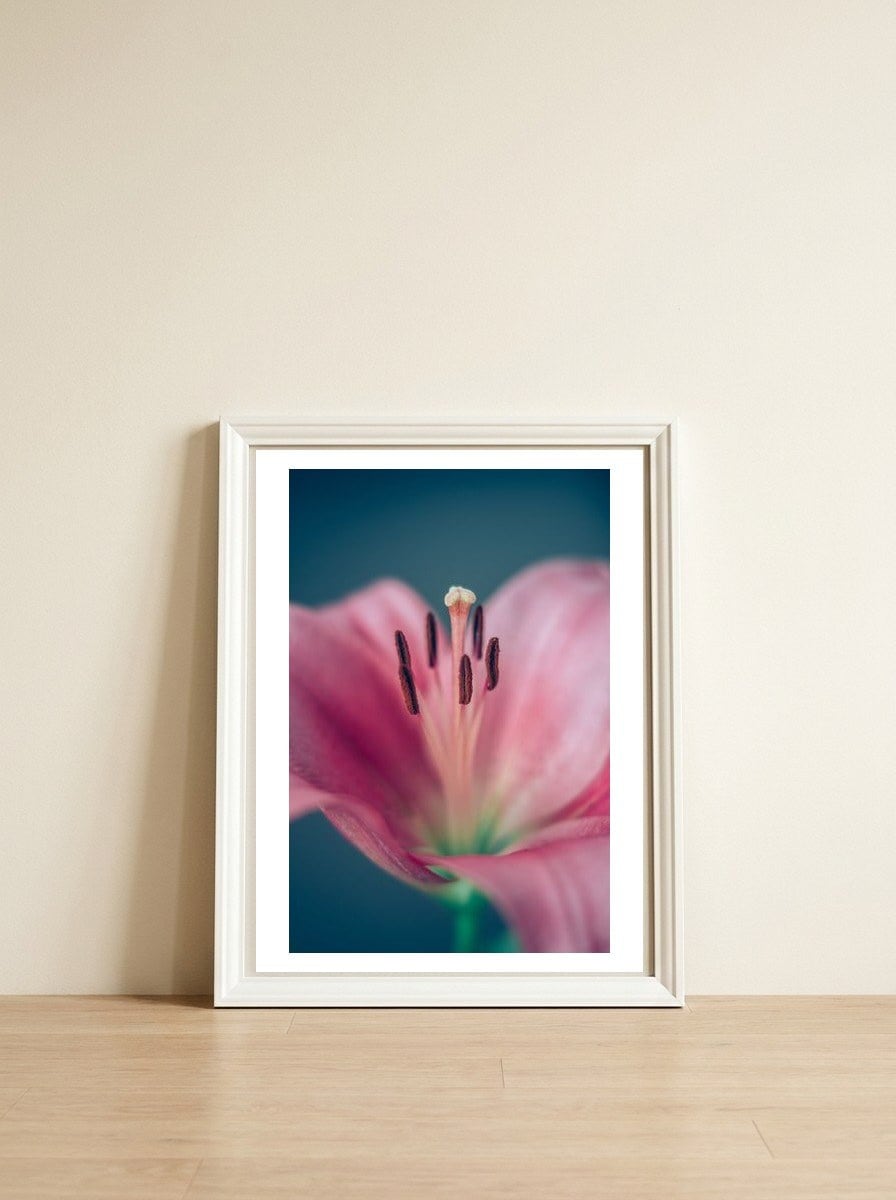 Allure — framed, leaning against the wall