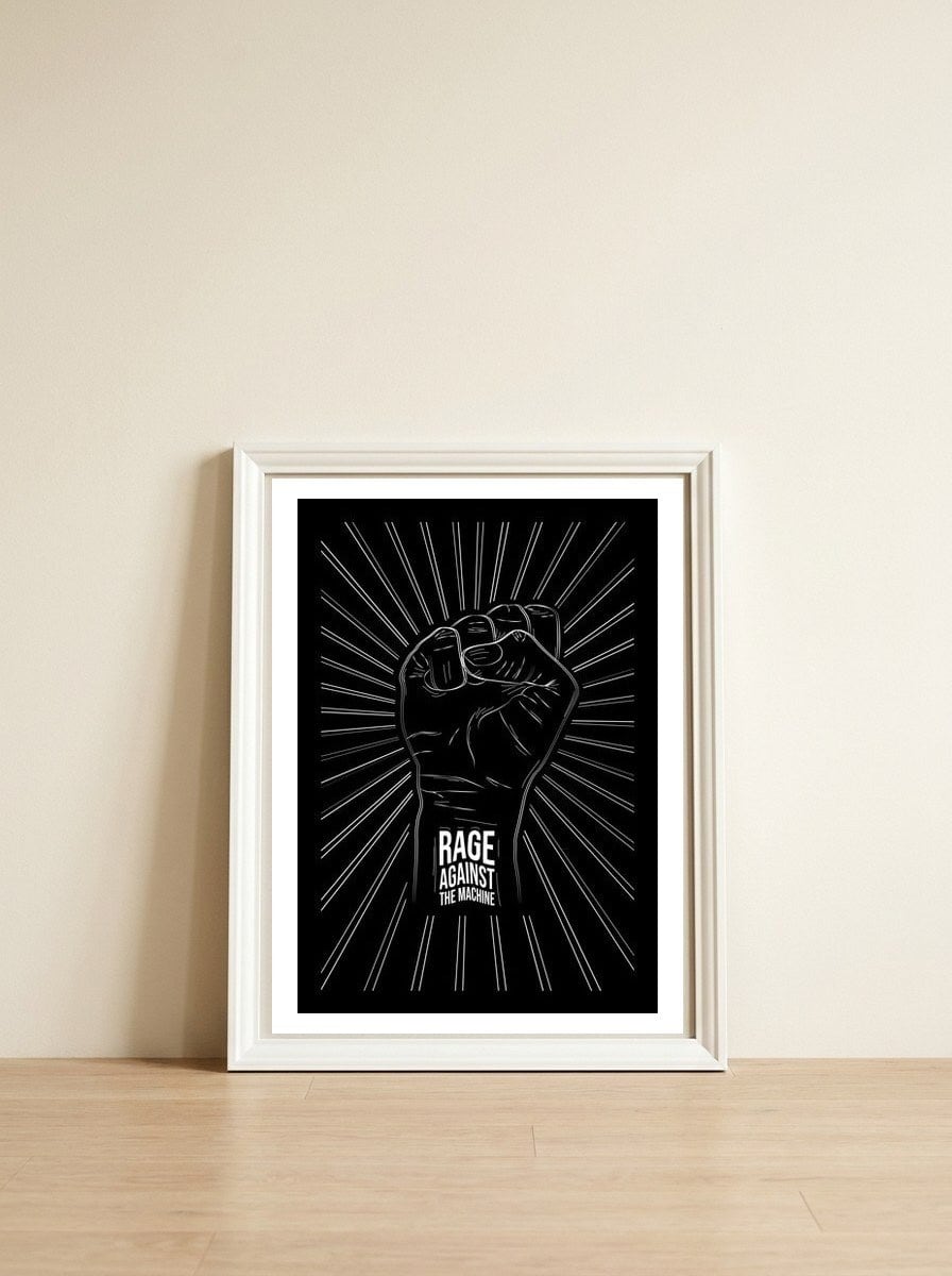 Rage Against Mood — framed, leaning against the wall