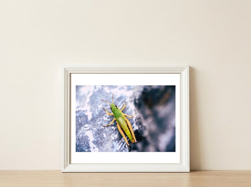 Acid Green — framed, leaning against the wall