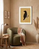 Black Bird framed in a tender room thumbnail