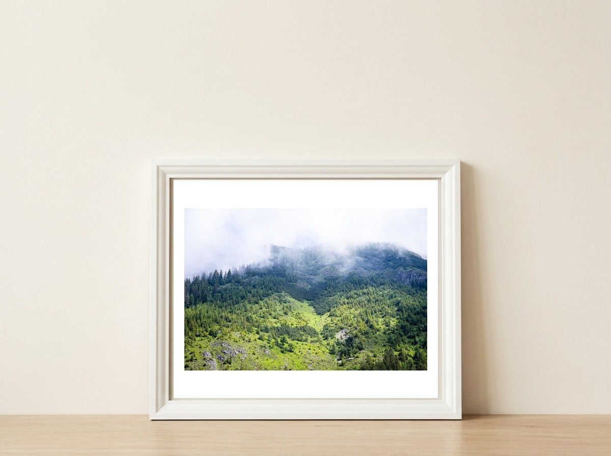 Ascension — framed, leaning against the wall