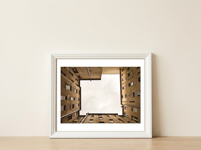 Hinterhof 12 — framed, leaning against the wall