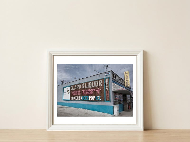 Liquor Store Hawthorne — framed, leaning against the wall