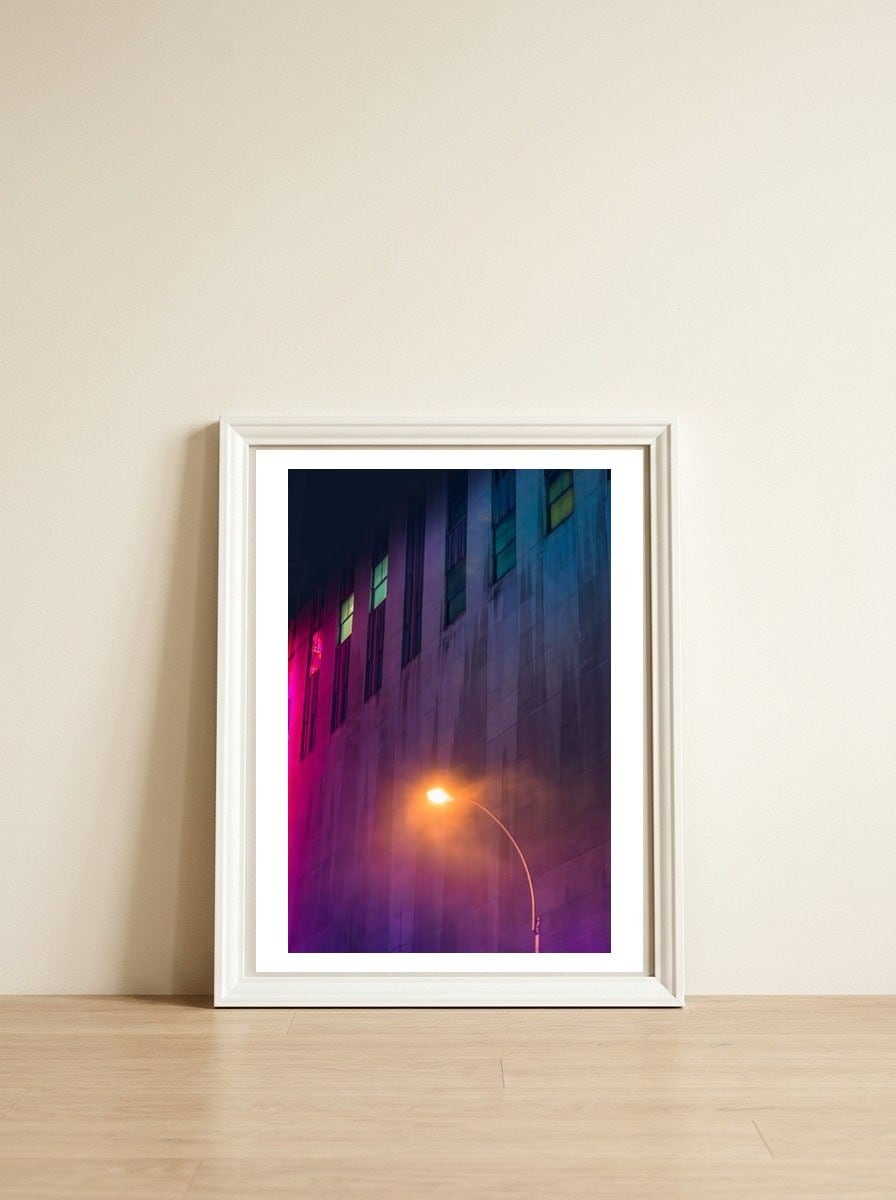 City Lights — framed, leaning against the wall