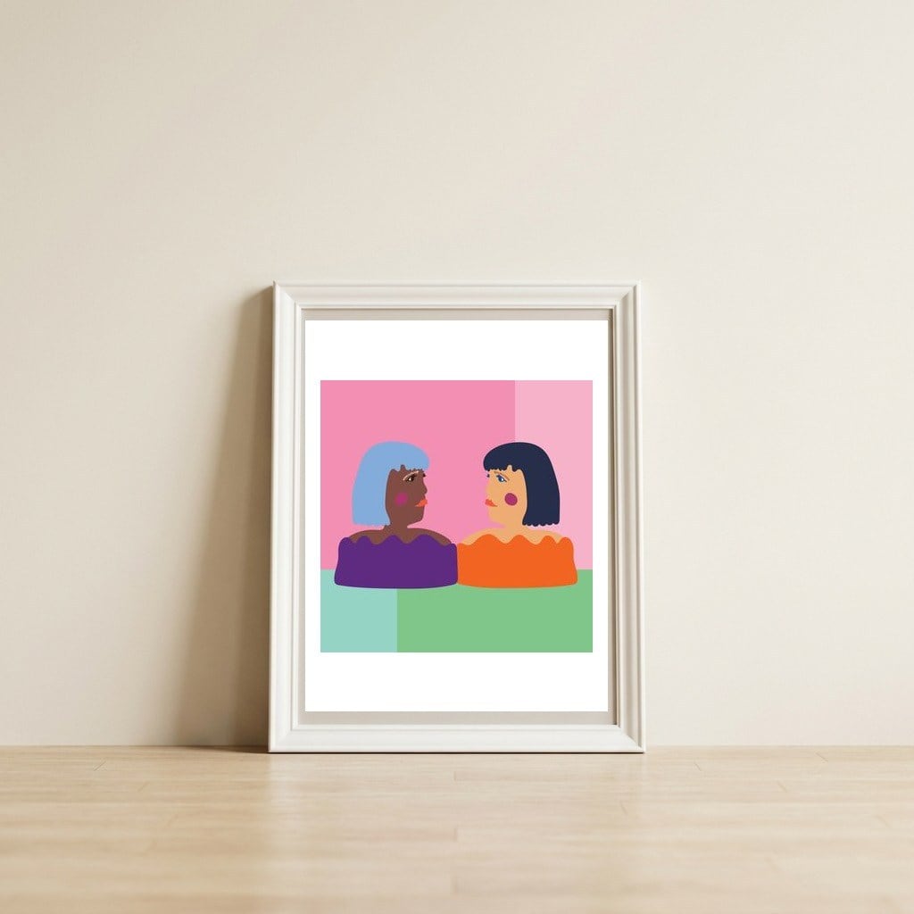 Cool Girls — framed, leaning against the wall