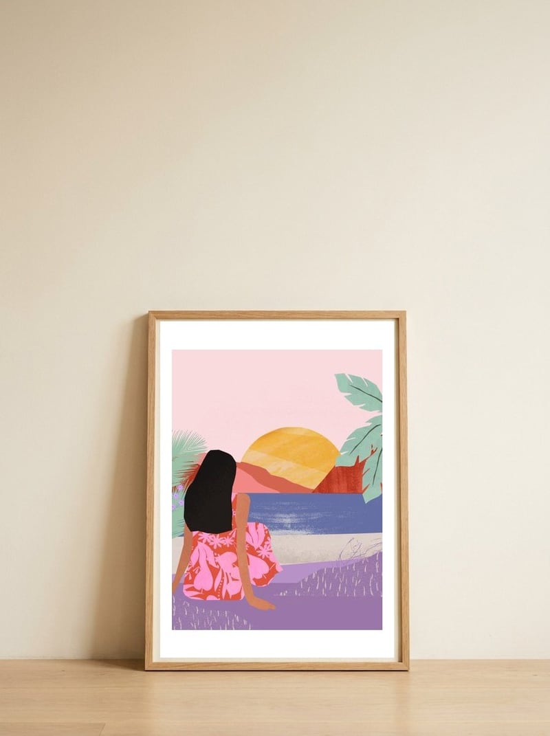 33 — framed, leaning against the wall