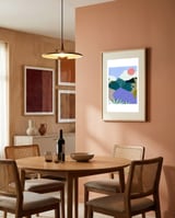 Mountains framed in a intimate room thumbnail