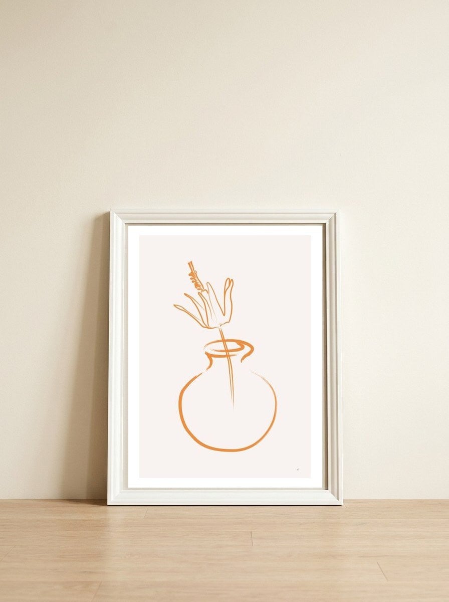 Flower 012 — framed, leaning against the wall