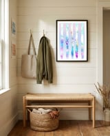 Watercolor Trees framed in a relaxed room thumbnail