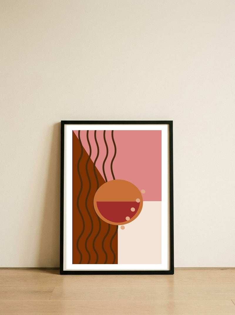 Composition Number 1 — framed, leaning against the wall