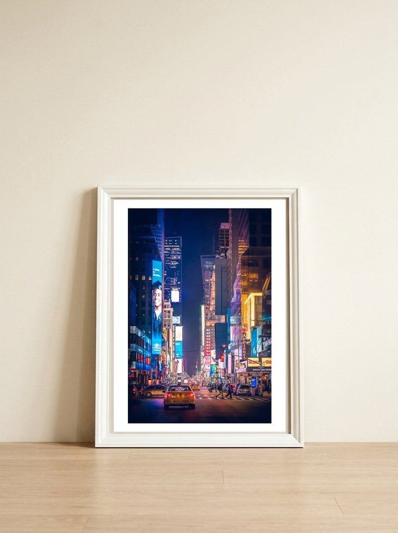 Ultra Neon — framed, leaning against the wall