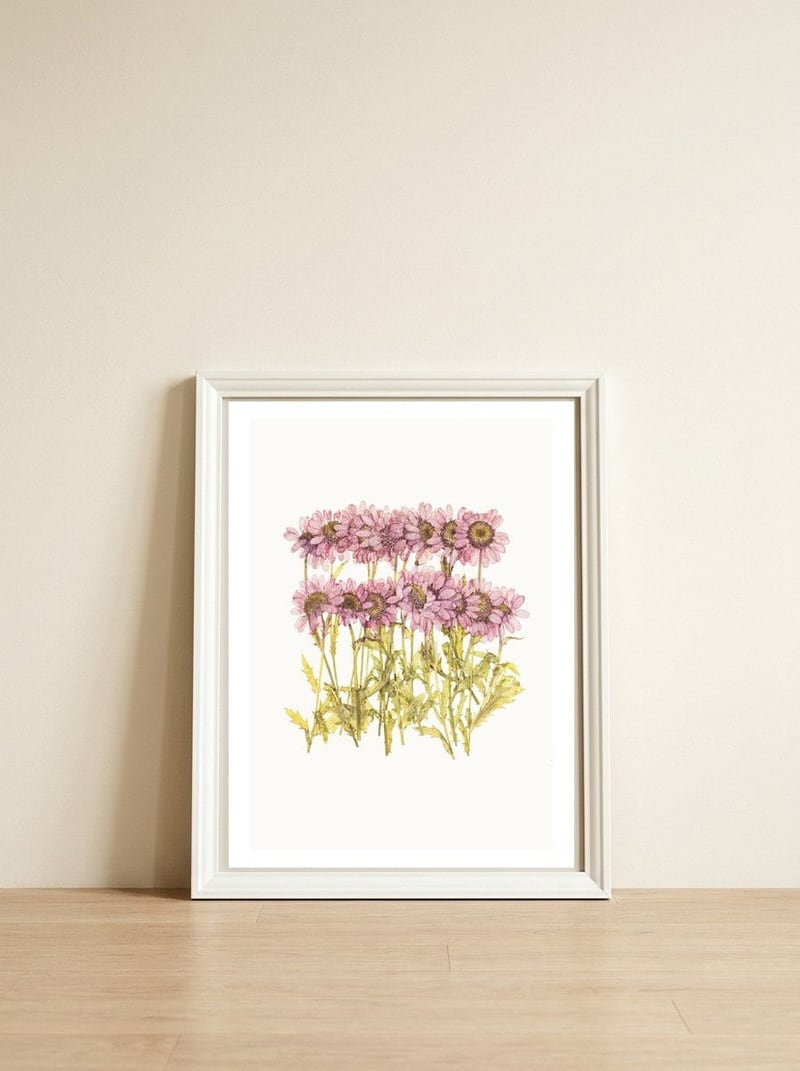 Cc Flower 02 — framed, leaning against the wall