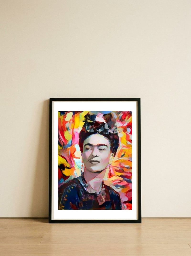 FRIDA KAHLO FOREVER — framed, leaning against the wall