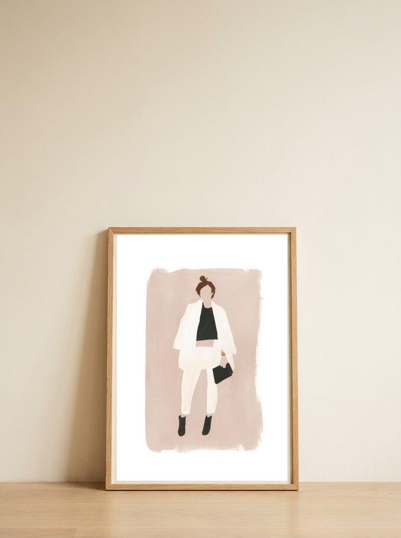Weekender — framed, leaning against the wall
