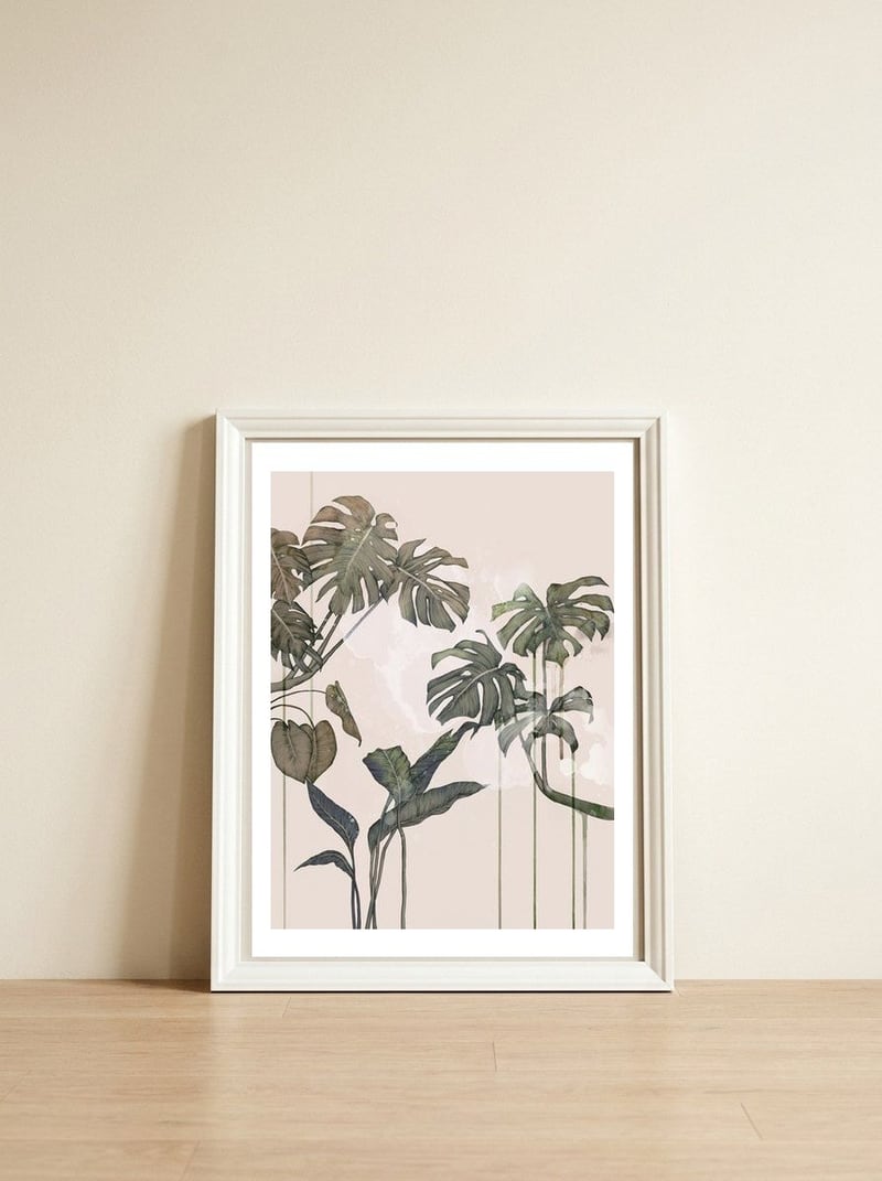 Foliage Green — framed, leaning against the wall