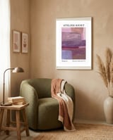 Mangenta Abstract framed in a tender room thumbnail