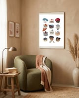 Cats in Hats framed in a tender room thumbnail