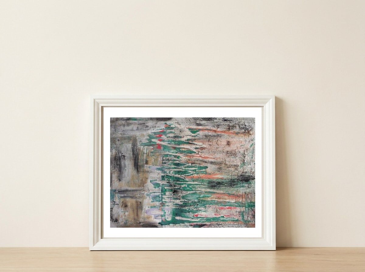 Mukhtalif — framed, leaning against the wall