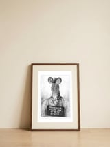 Pin Up Mugshot — framed, leaning against the wall thumbnail