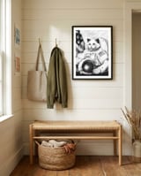 Meow Out in Space framed in a relaxed room thumbnail