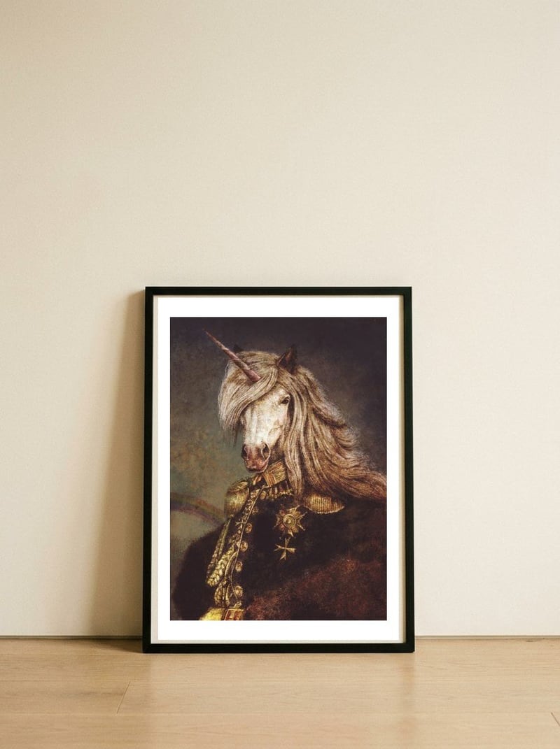 The Count of Wonderland — framed, leaning against the wall