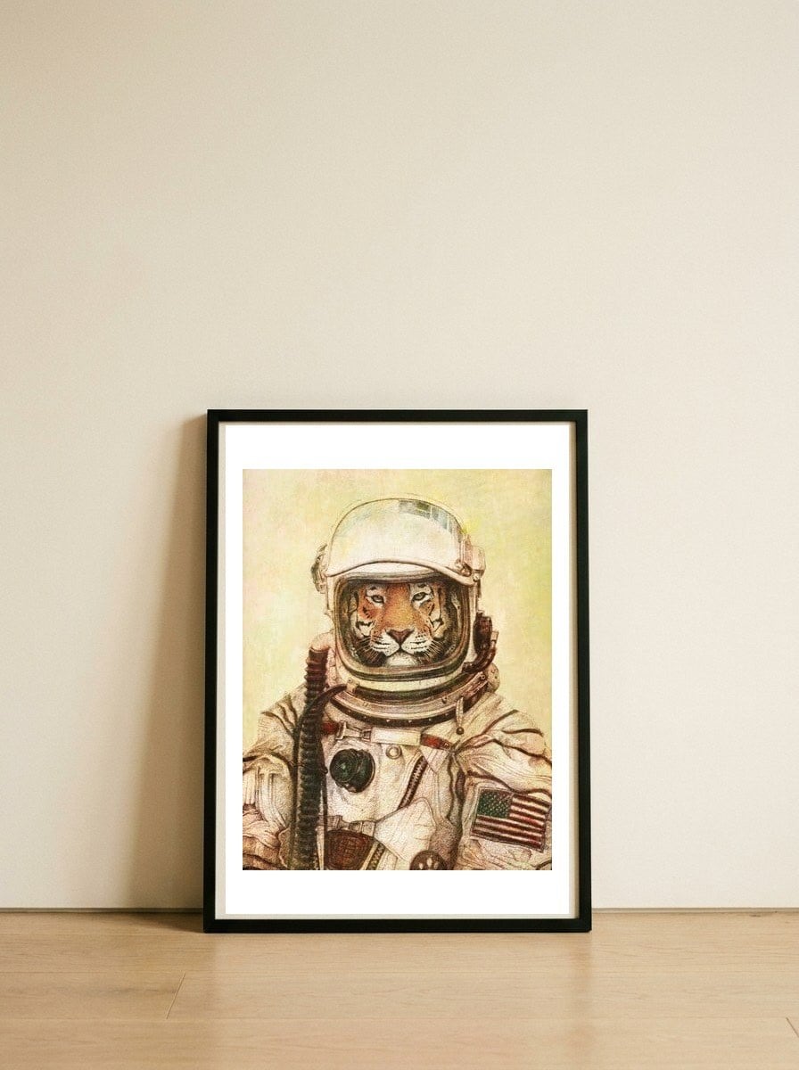 Apollo 18 — framed, leaning against the wall