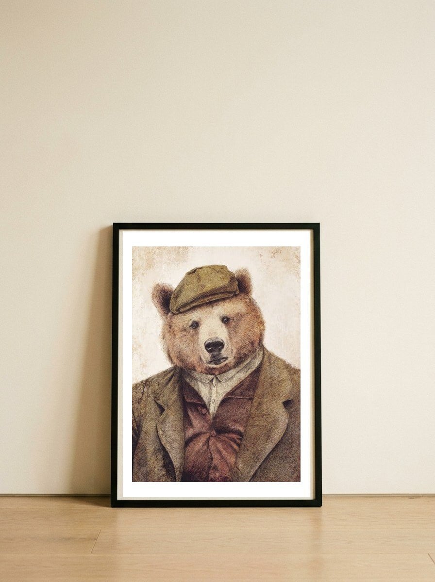 Uncle B — framed, leaning against the wall