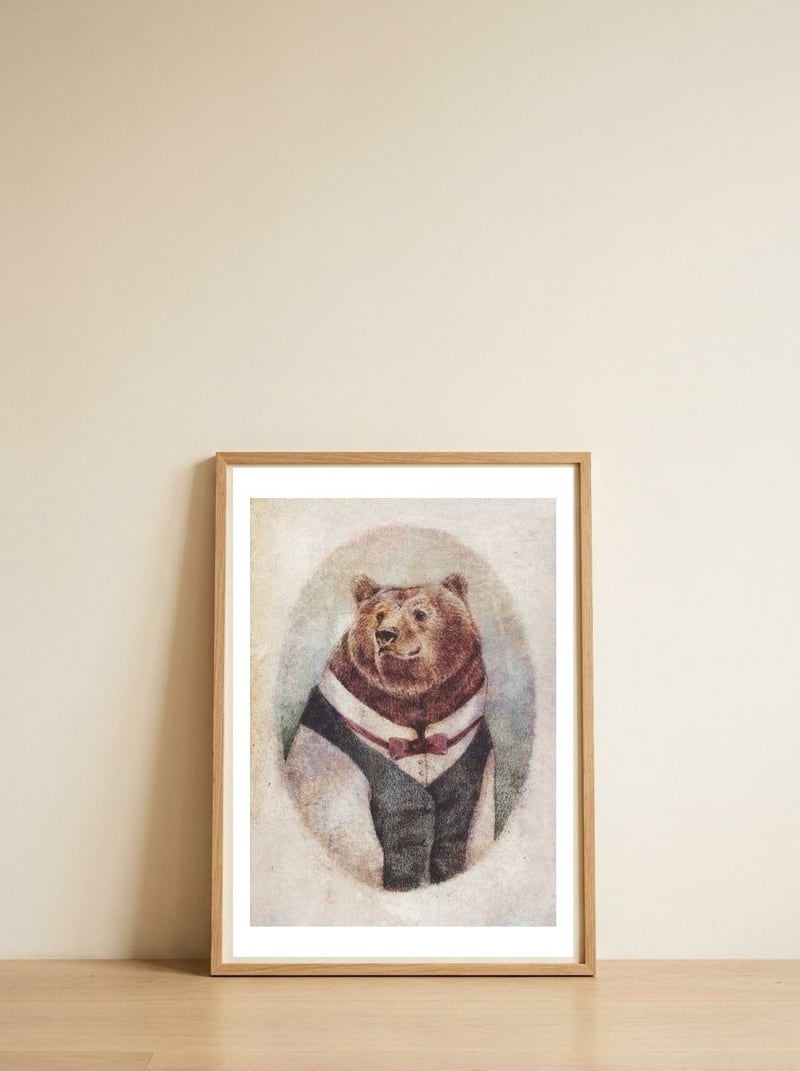 Old Gentleman — framed, leaning against the wall