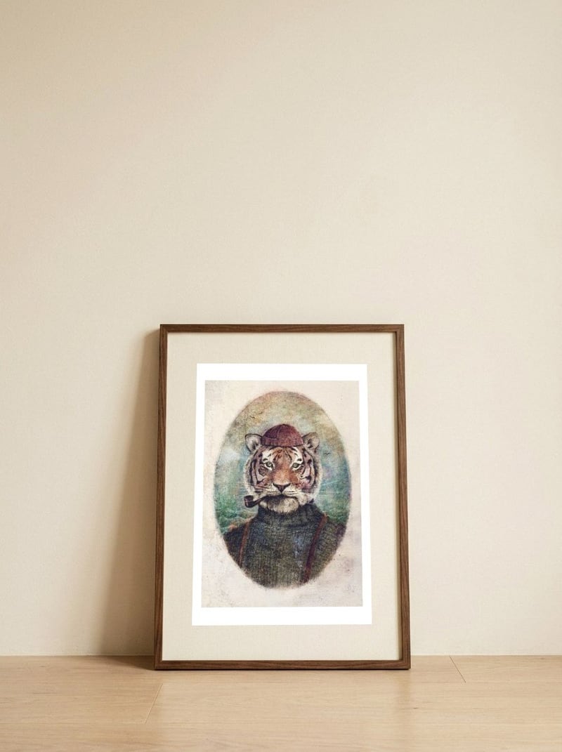 Wild Ocean — framed, leaning against the wall