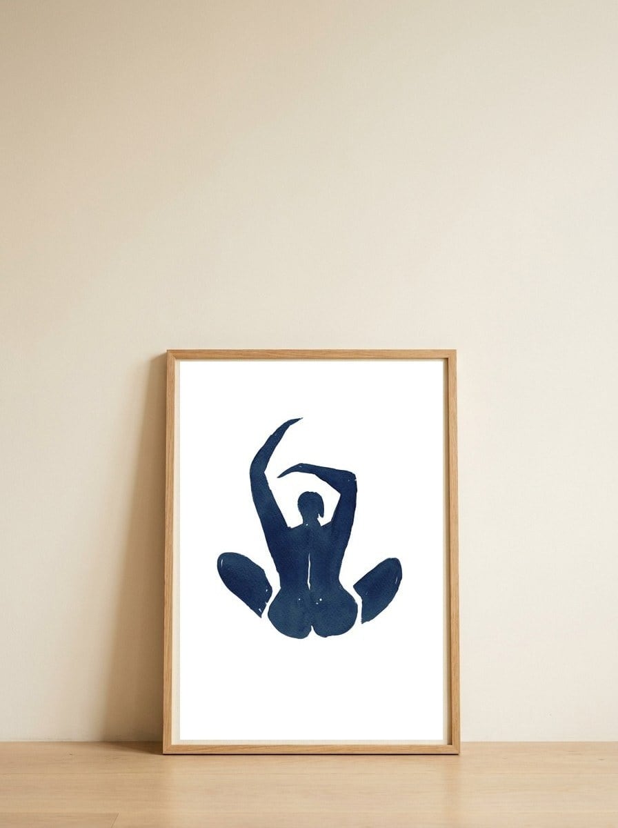 Feeling Fine — framed, leaning against the wall