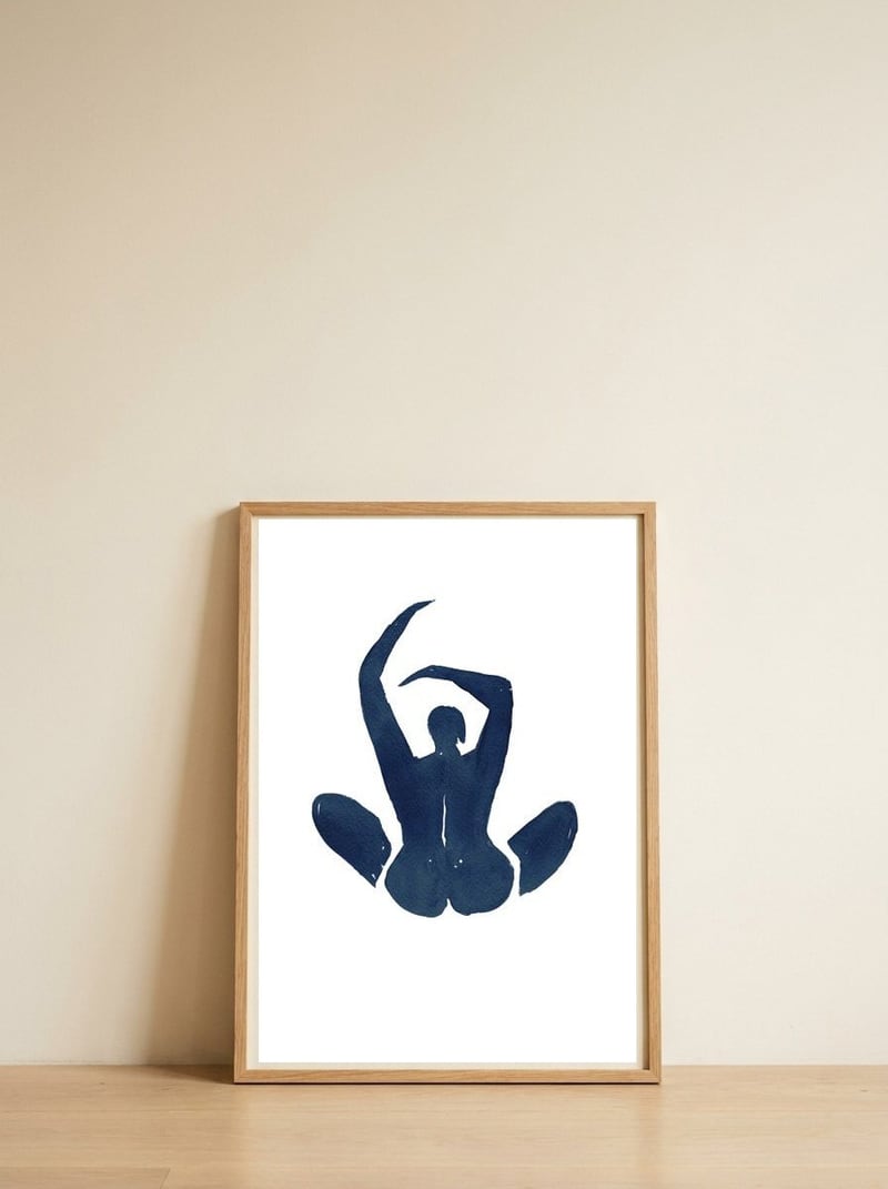 Feeling Fine — framed, leaning against the wall