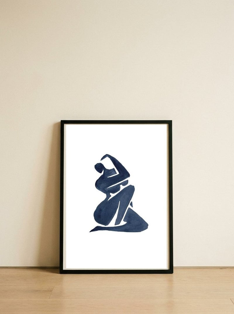 Temptation — framed, leaning against the wall
