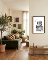 Butterflies in Space framed in a grounding room thumbnail