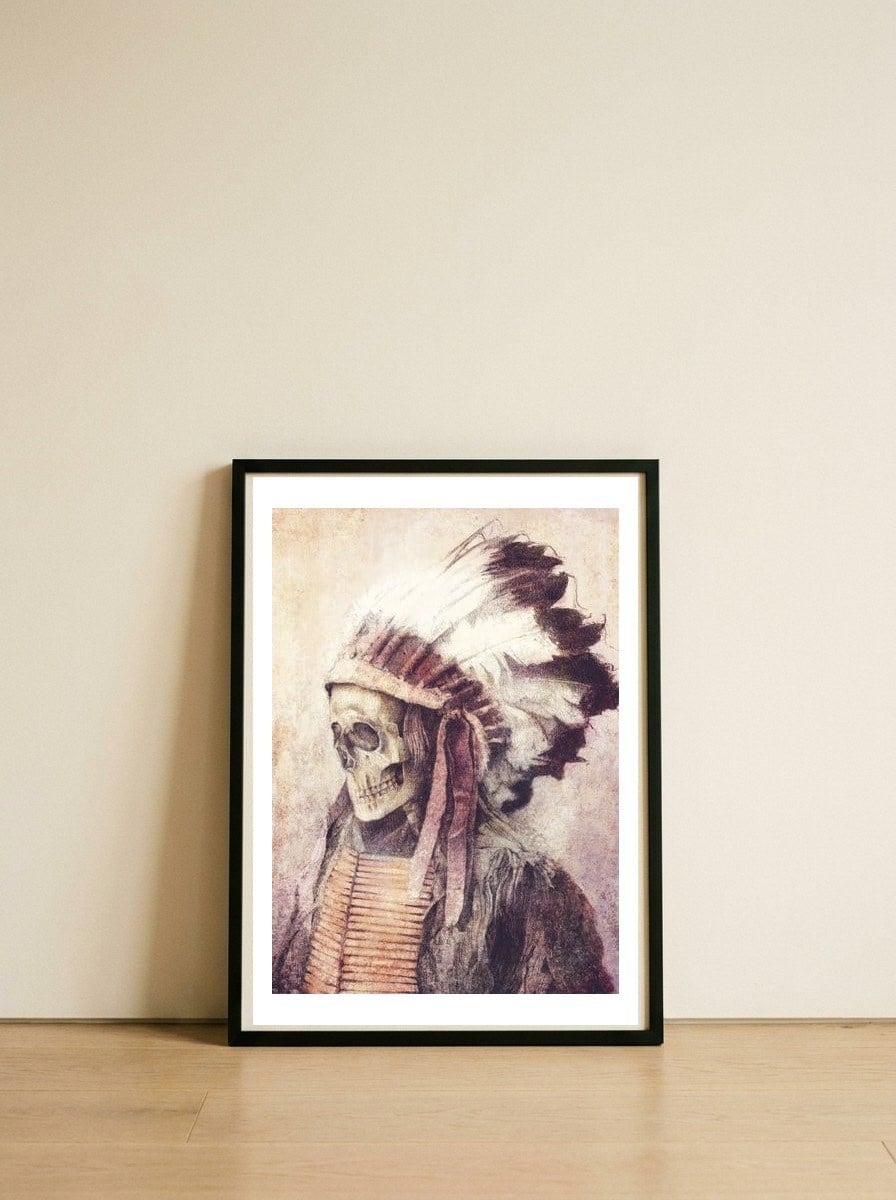 Chief — framed, leaning against the wall