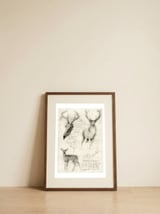 deer — framed, leaning against the wall thumbnail