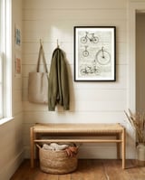 Bicycles  framed in a relaxed room thumbnail